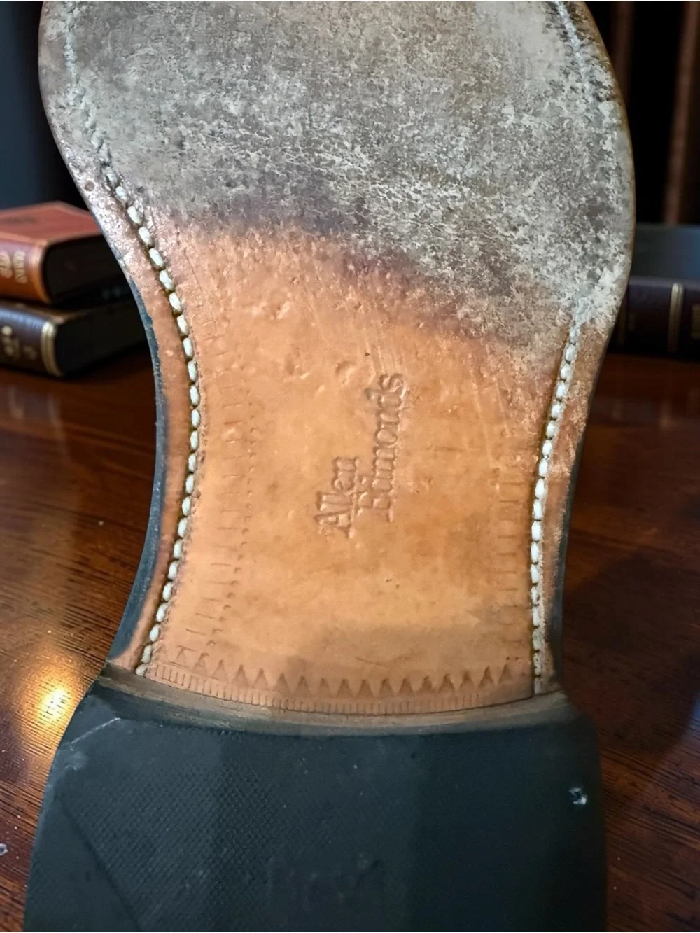 Allen Edmonds Sanford Black Cap Toe Brogue Derby 10.5E 5707 Made in USA Excellen
